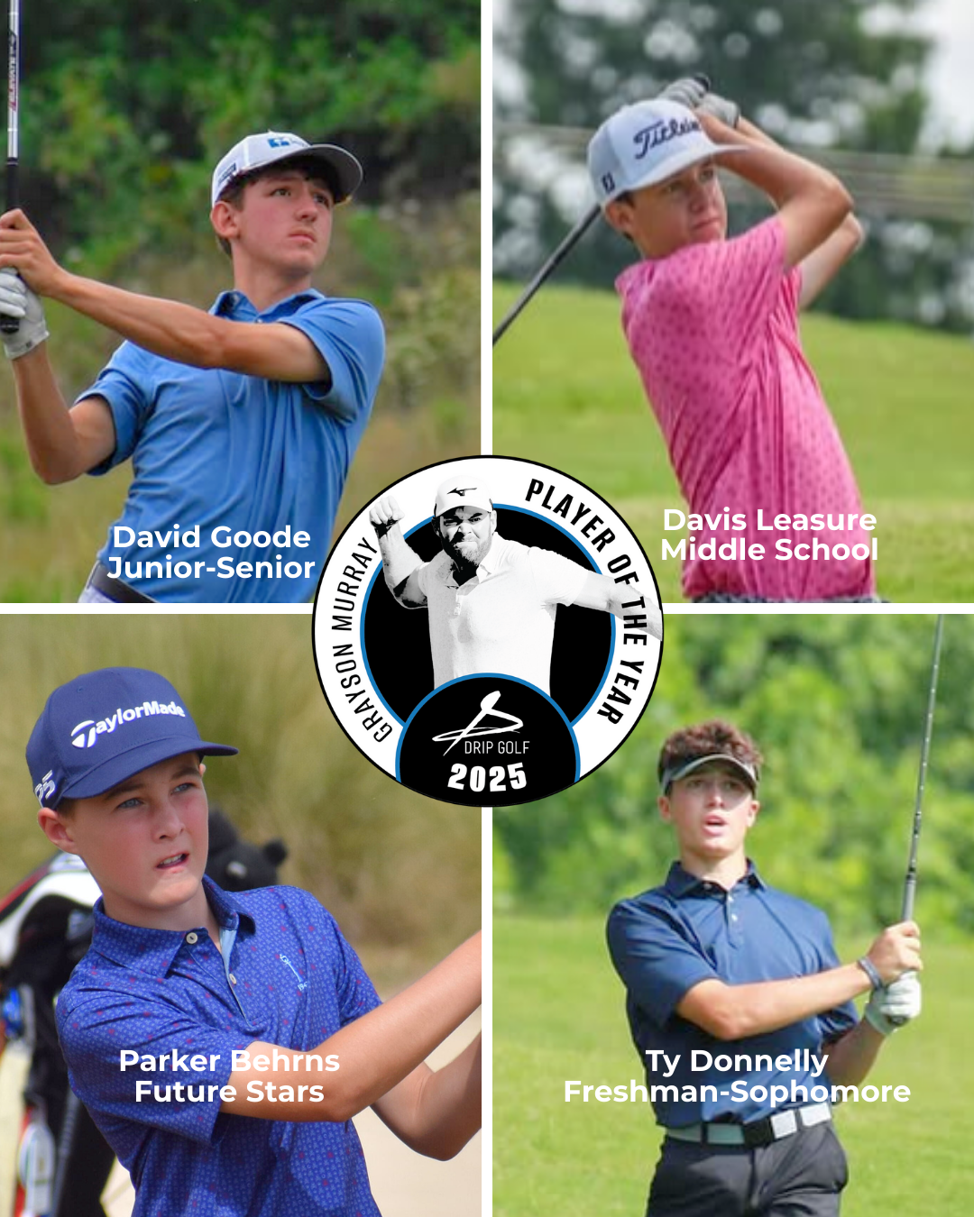 Drip Golf Announces 2025 Grayson Murray Players of the Year