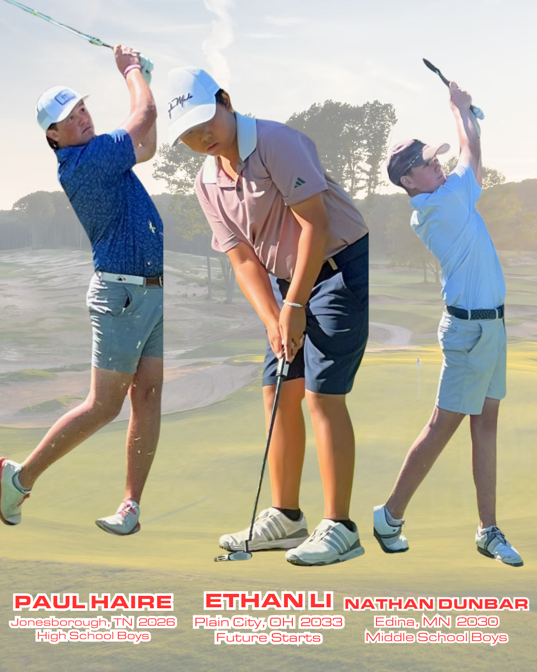 Haire, Dunbar and Li take DGS The Sacrifice Junior Open Titles