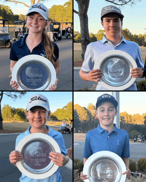 Erazmus, Fisher, Lloyd, and Behrns Capture Titles at the Drip Golf Tour Forest Creek Junior